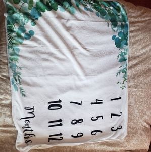 NWOT baby picture month blanket